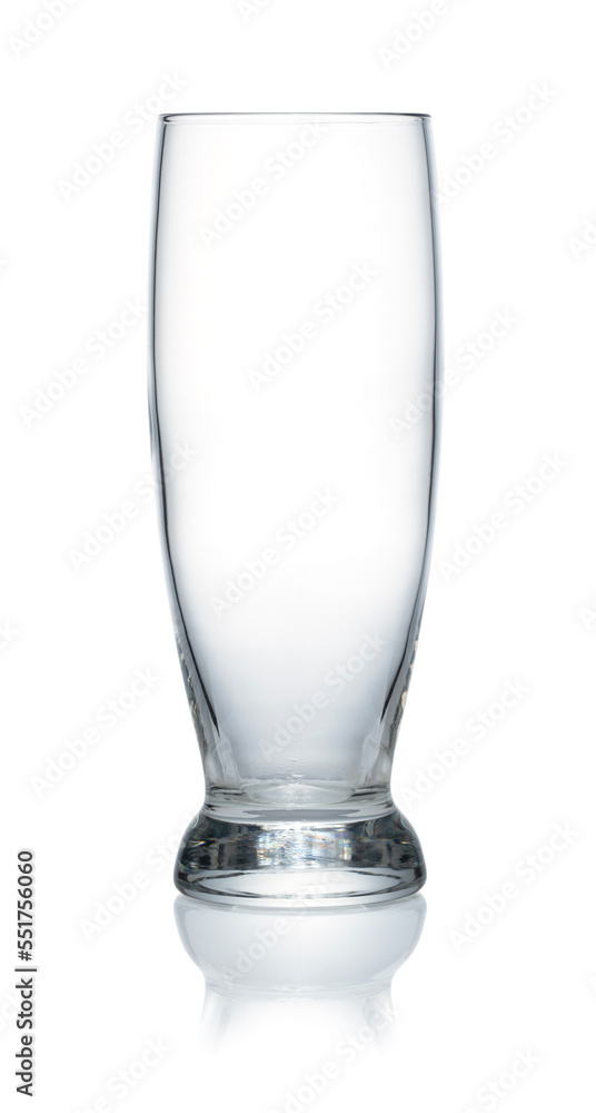 Beer mug placed on white background