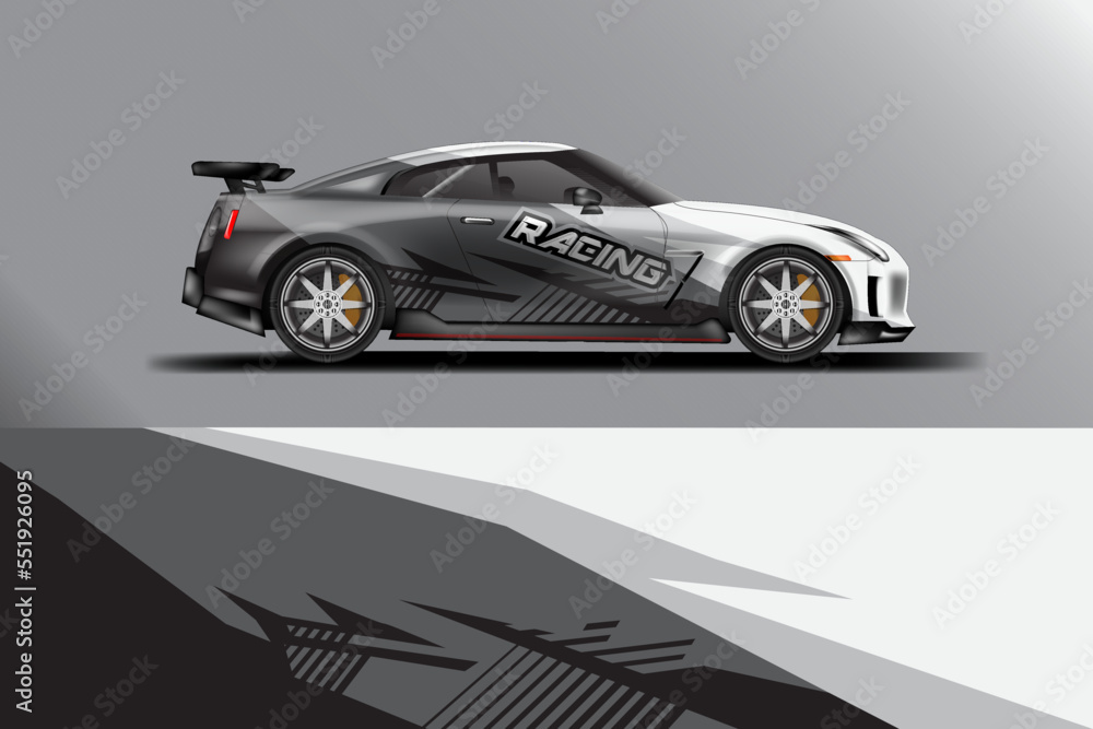 Car wrap design vector