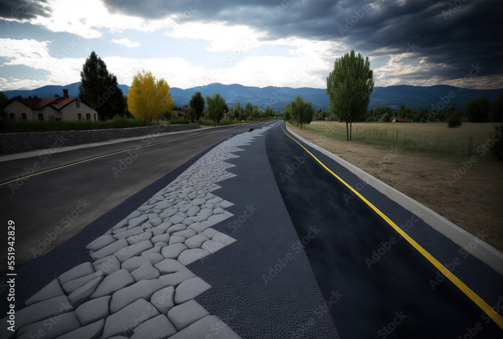 In the Brcko area of Bosnia and Herzegovina, a new roadway was recently constructed. Generative AI