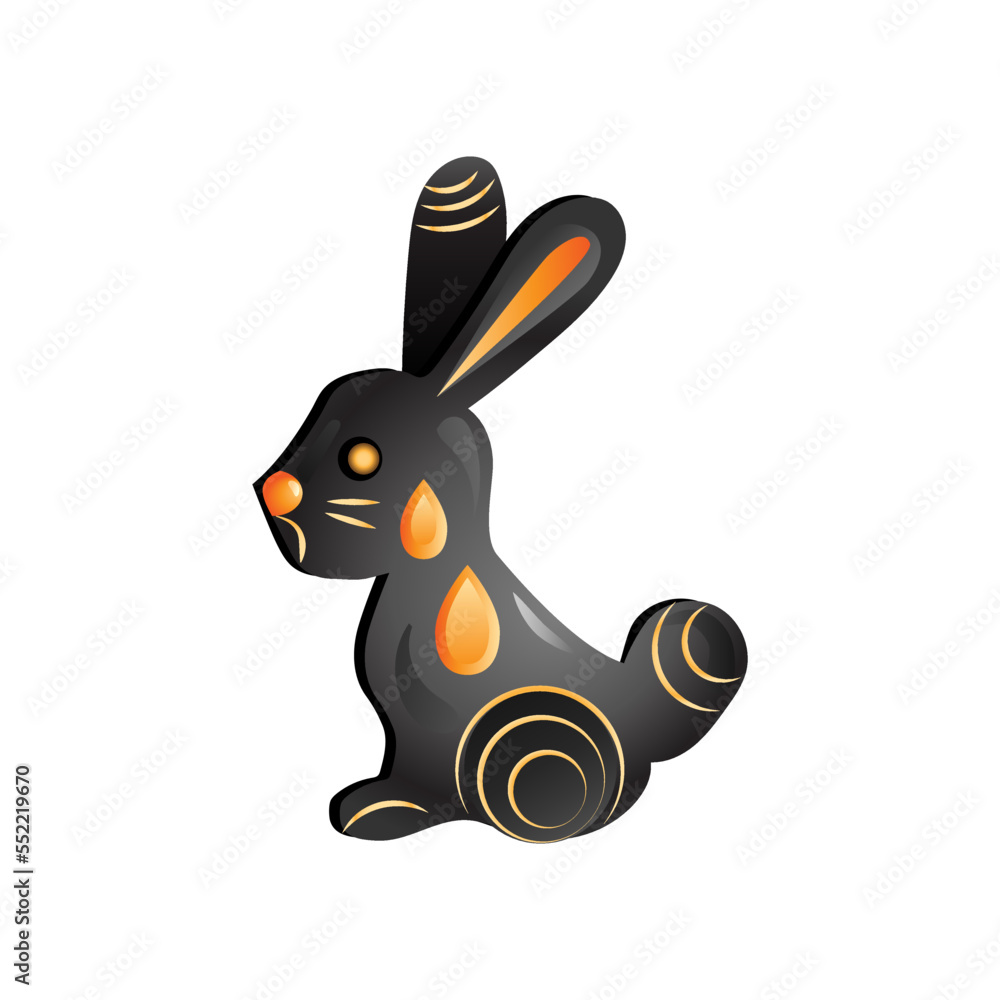 Chinese New Year rabbit on white background