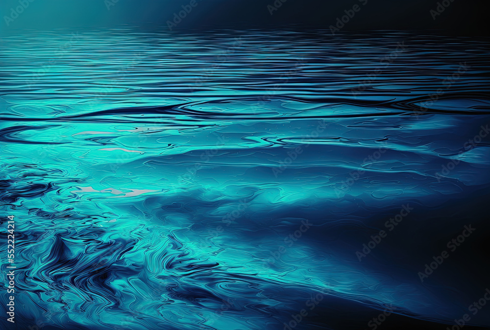 blue backdrop with a texture of water reflection. Generative AI