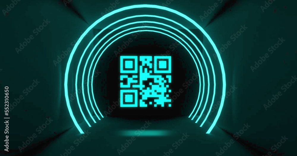 Image of flickering white QR code 