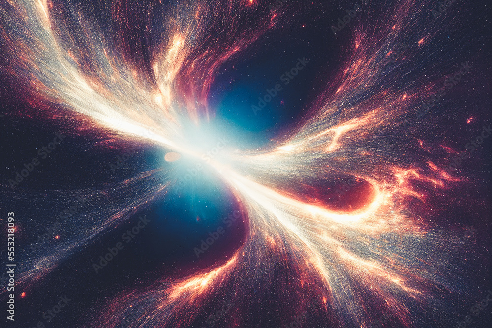 Splendid vibrant color starry galaxy universe in digital art . Generative AI. 