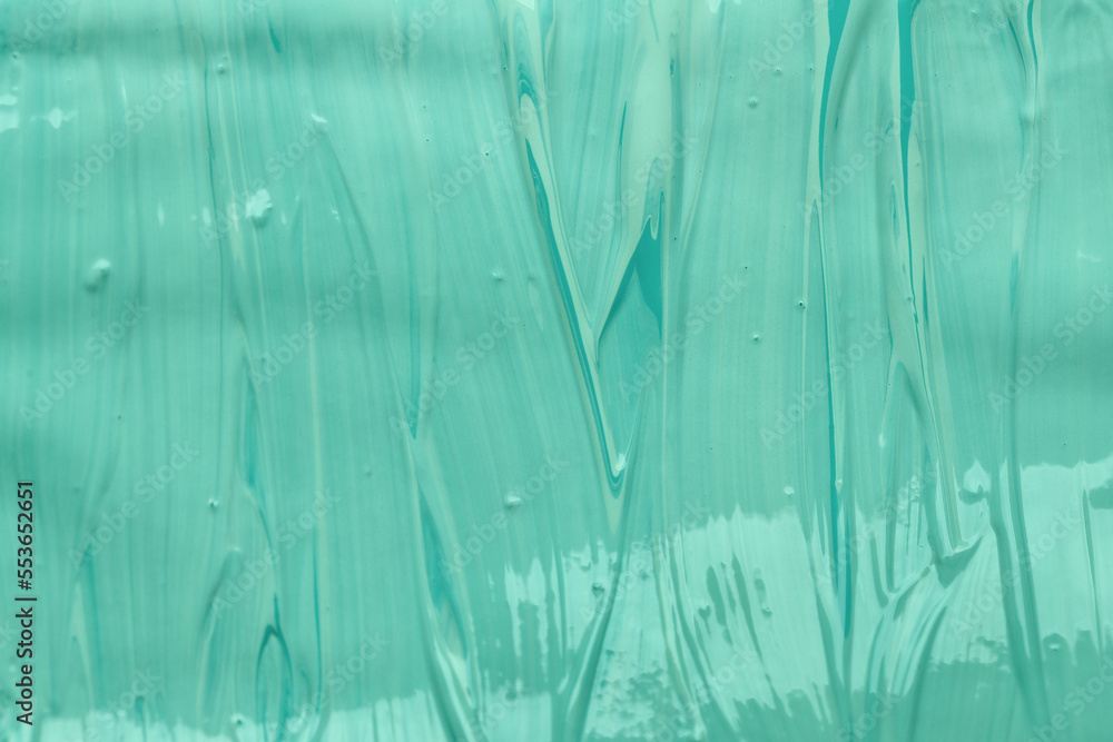 Closeup view of mint brushstrokes as background