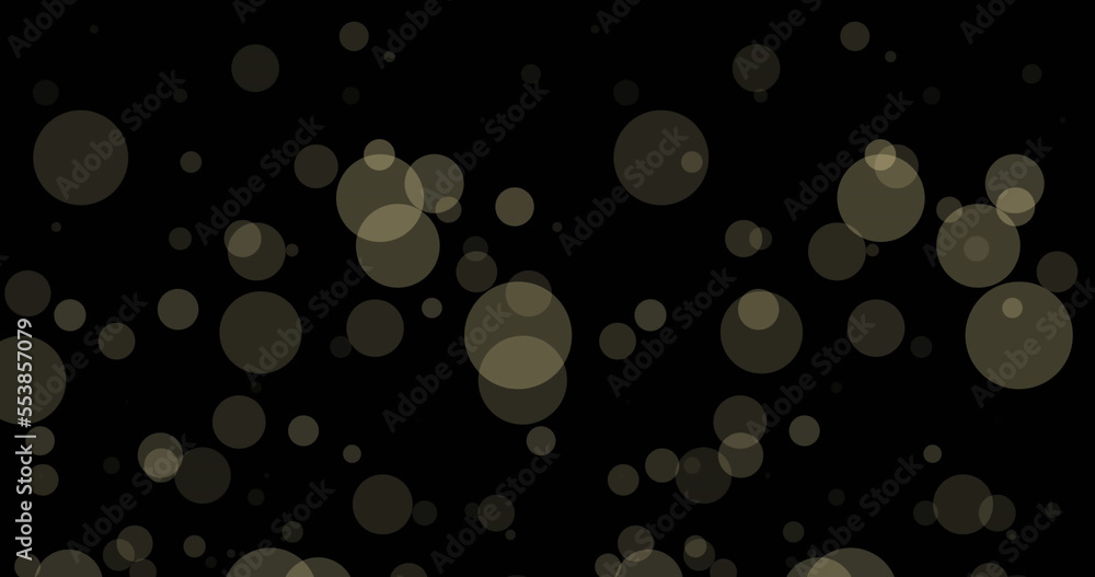 Composition of light spots on black background