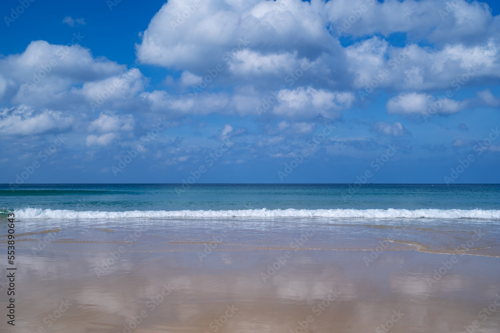 Beautiful Beach in summer season at karon beach Phuket Thailand. Concept Travel and tour,Empty beach