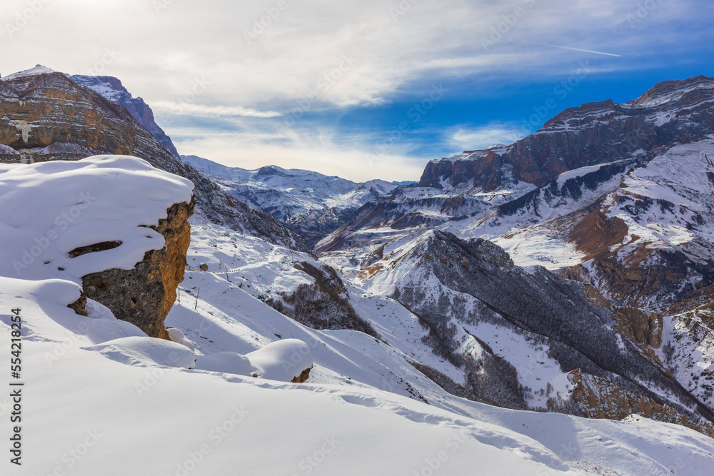 Snow-capped mountains Shahdag in Azerbaijan