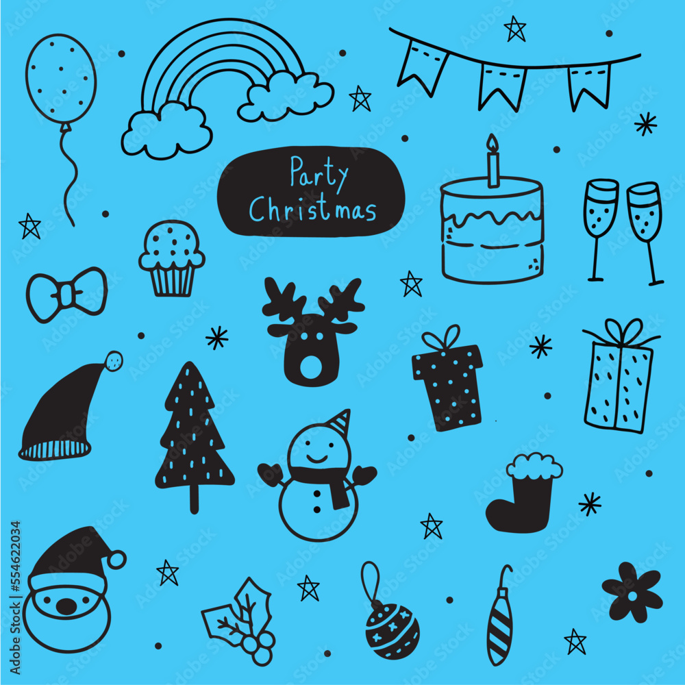 pattern with christmas icons