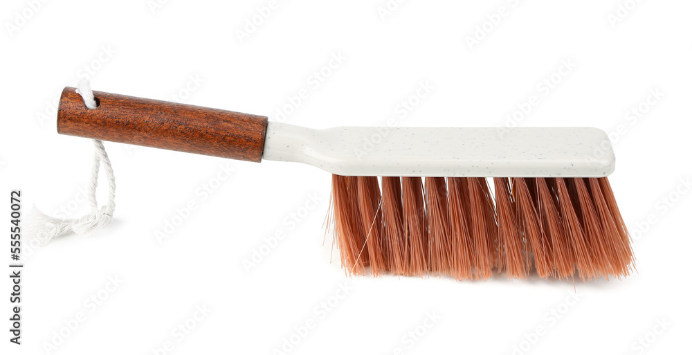 Cleaning brush on white background