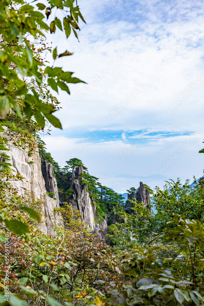 Natural scenery of Huangshan Scenic Area in Anhui Province