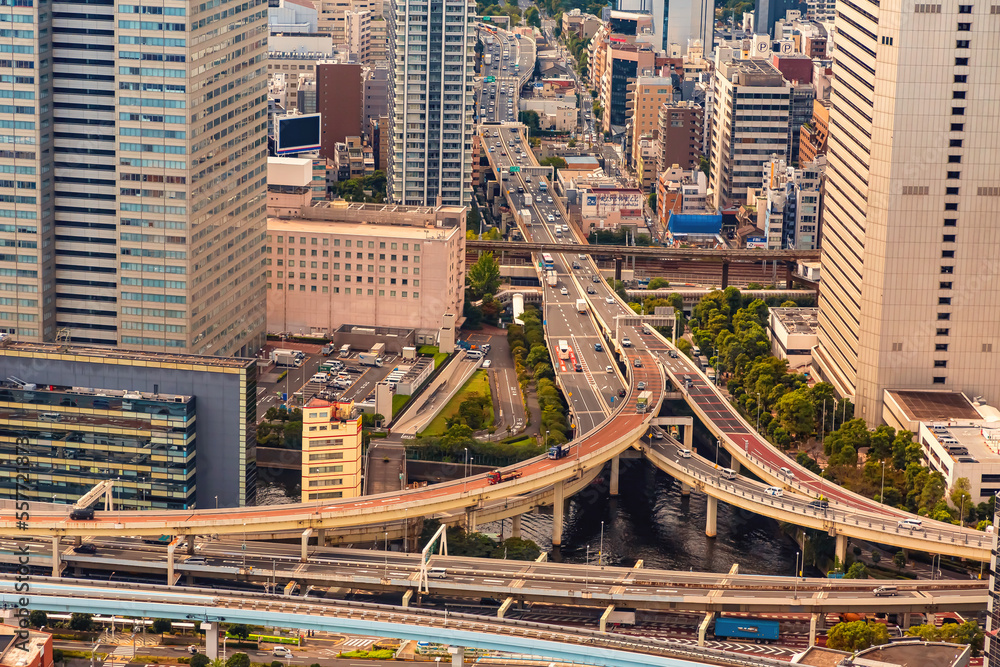 日本东京都港区鸟瞰图