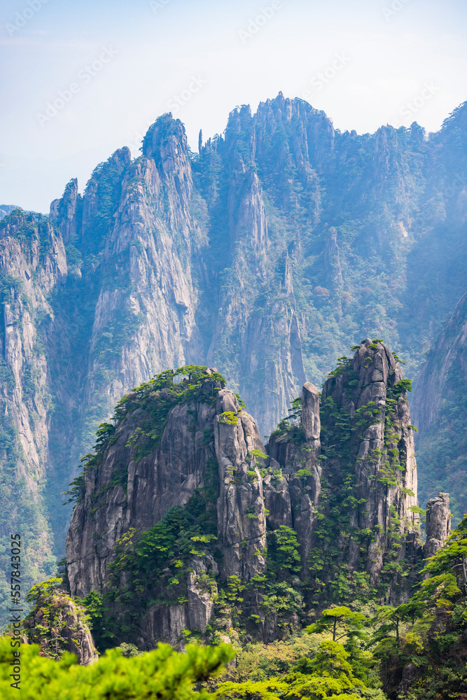 Natural scenery of Huangshan Scenic Area in Anhui Province