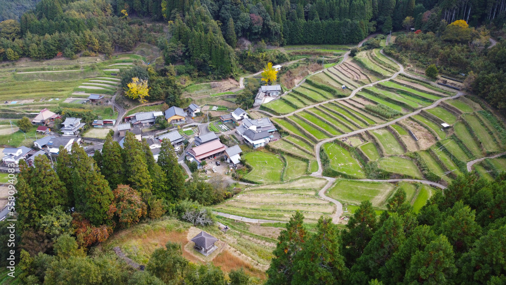 山浦早水棚田のドローン撮影