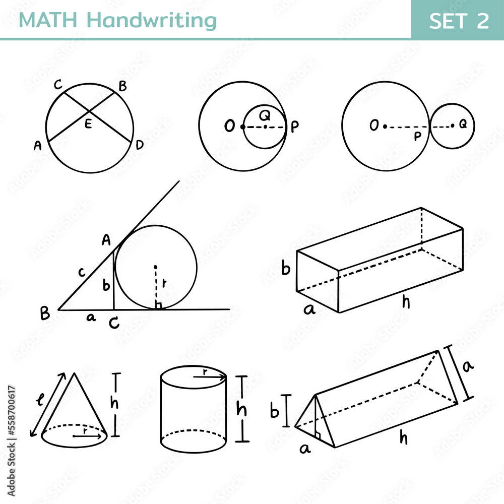 Mathematical theory and mathematical equations handwriting