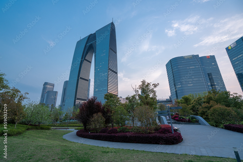 Modern Urban Architectural Landscape of Suzhou, China