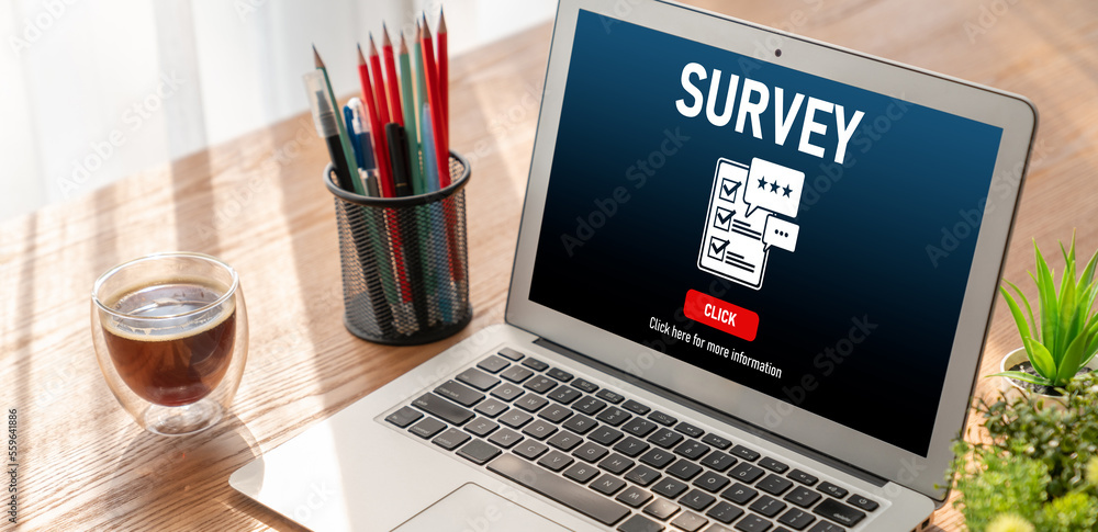 Online survey form for modish digital information collection on the internet network