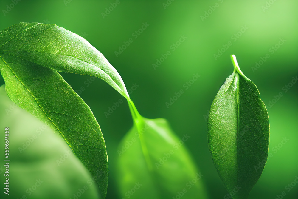 Green leaf background close up view. Nature foliage abstract of leave texture for showing concept of