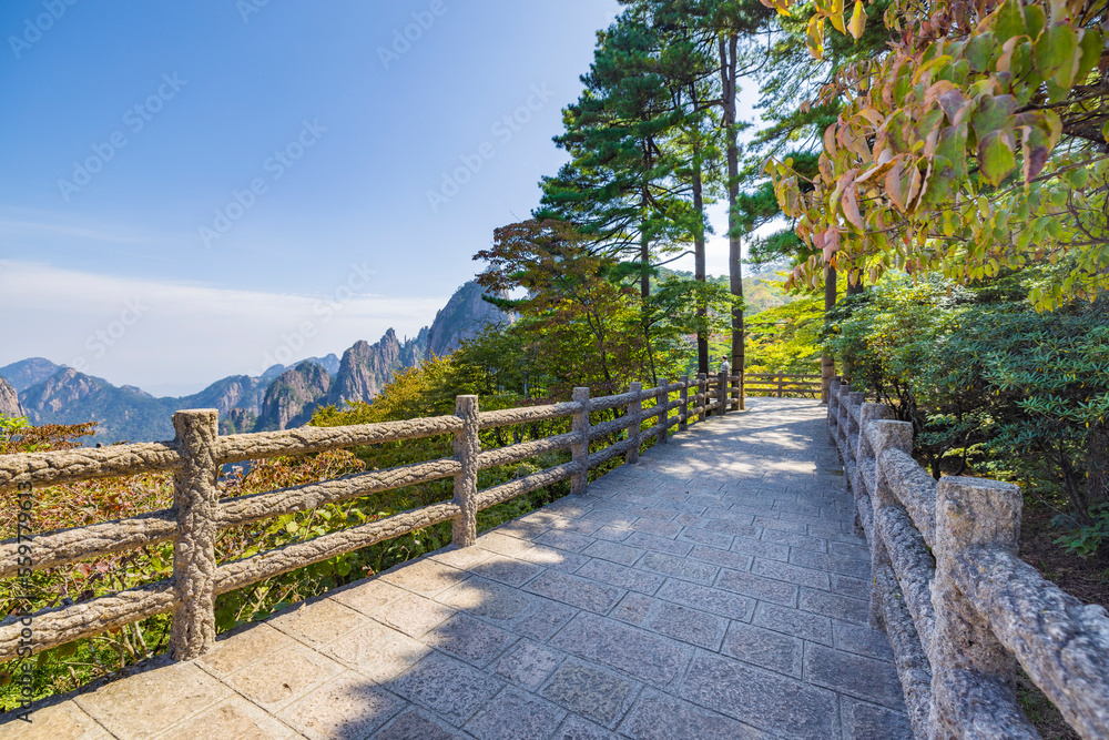 黄山自然风景区山道