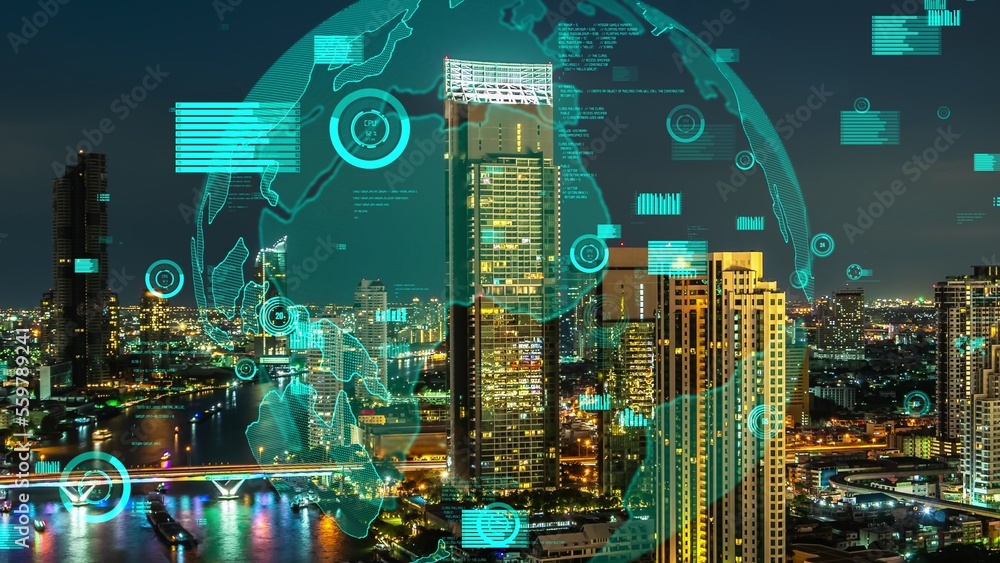 Global connection and the internet network alteration in smart city . Concept of future wireless dig