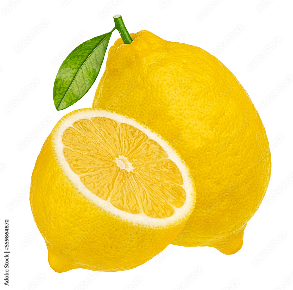 Lemon isolated on white background