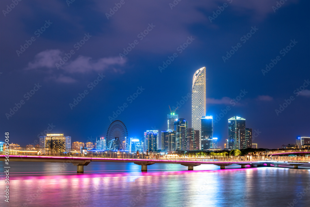 Aerial photography of Suzhou Jinji Lake architectural landscape