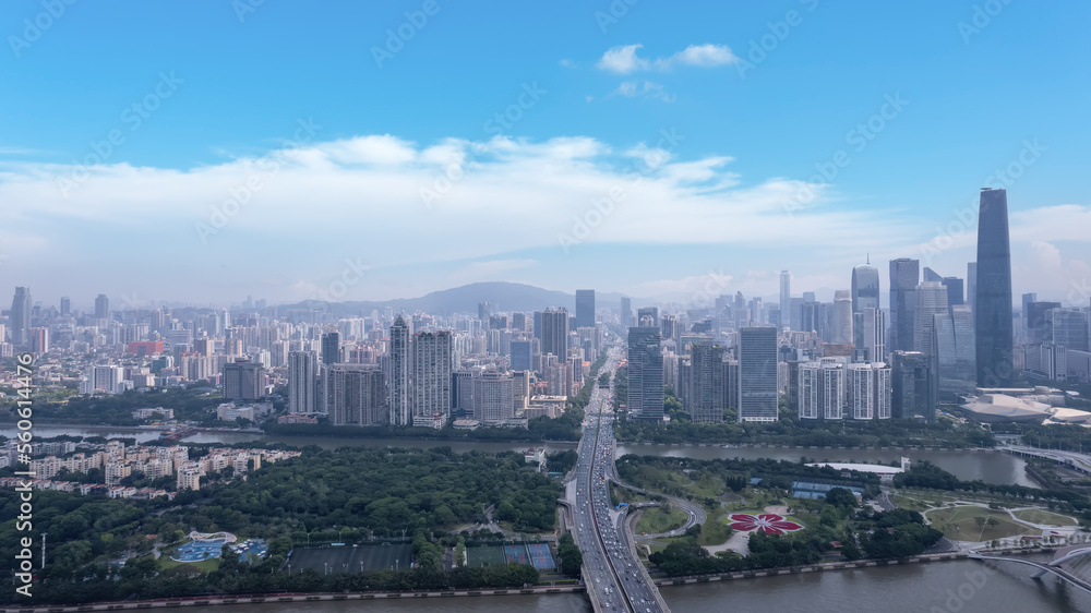 Aerospace Guangzhou Urban Architecture Landscape Skyline