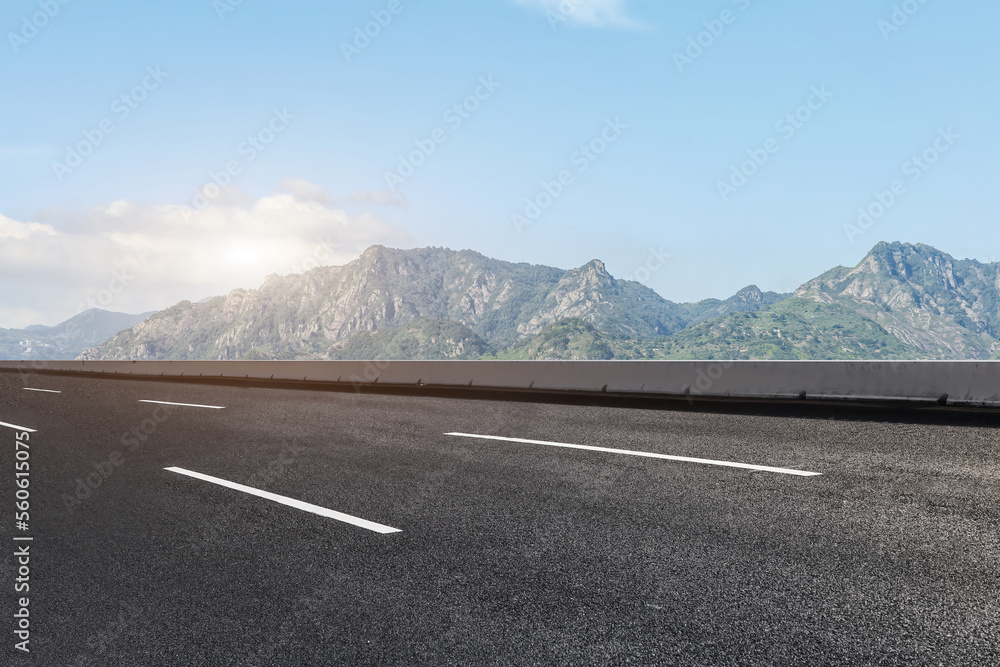 Road ground and outdoor natural scenery