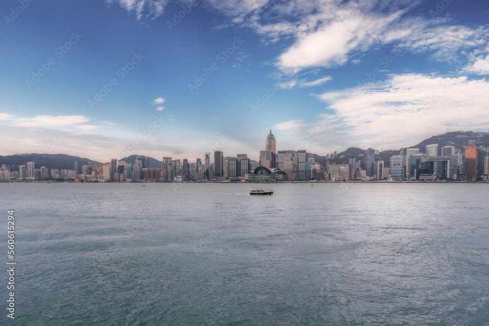 Hong Kong Coastline Modern Architecture Landscape Skyline