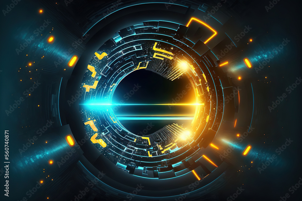 abstract tech sci fi loading futuristic concept design background (ai generated)