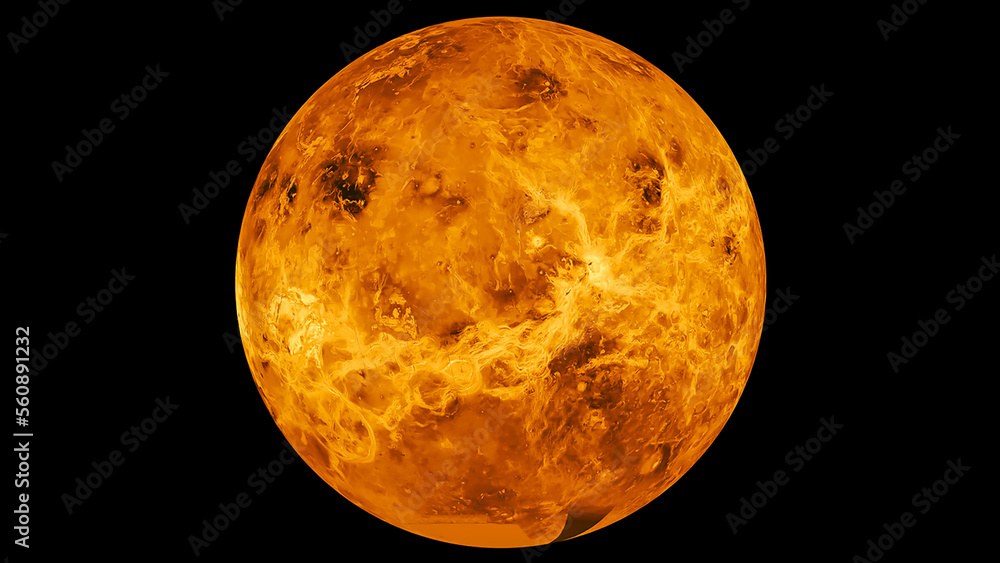 Image of planet Venus which is Earth’s nearest planetary neighbor. Digitally enhanced. Elements of i