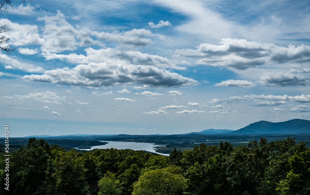 clouds over the river