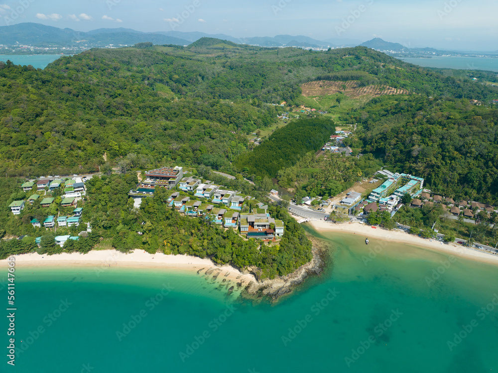 泰国普吉岛夏季美丽的大海，旅游船，夏季海洋景观