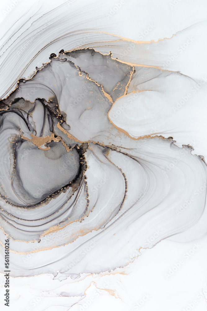 Marble ink abstract art from meticulous original painting abstract background . Painting was painted