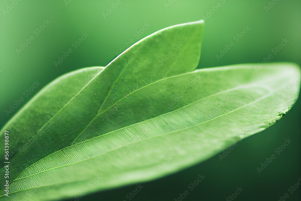 Green leaf background close up view. Nature foliage abstract of leave texture for showing concept of