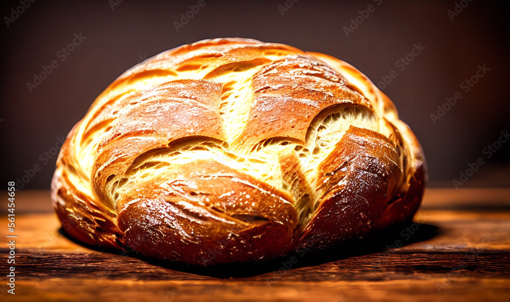 Oven - traditional fresh hot cooked bread. Bread close shooting.