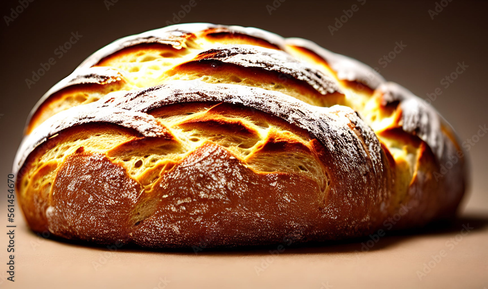 Oven - traditional fresh hot cooked bread. Bread close shooting.