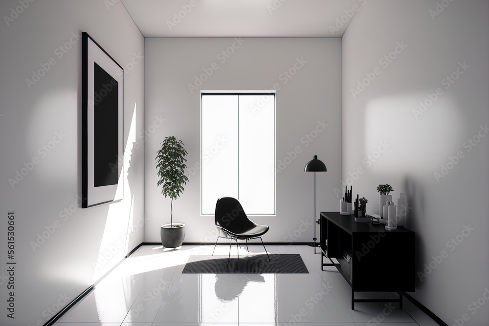 a minimalistic styled space. Generative AI