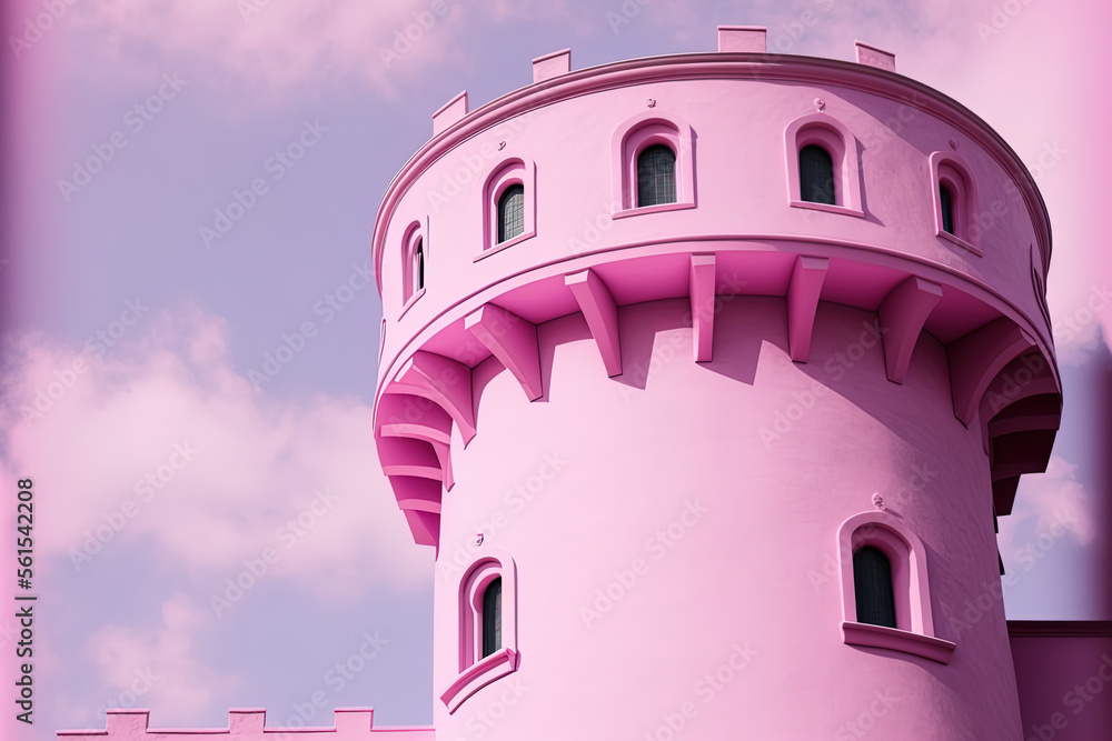 Pink bath tower texture close up background.Template.Copy space. Generative AI