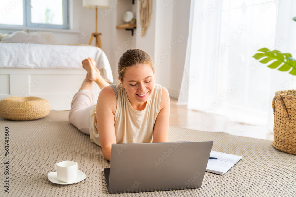 woman working on a laptop