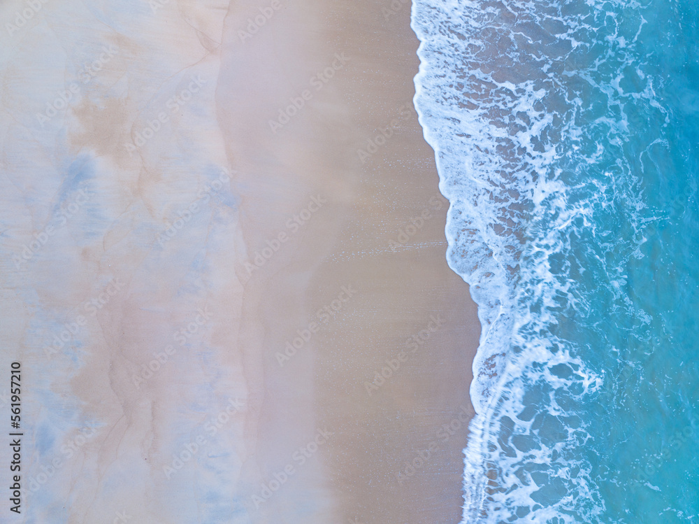 Sea surface aerial view,Bird eye view photo of waves and water surface texture,Turquoise sea sand ba