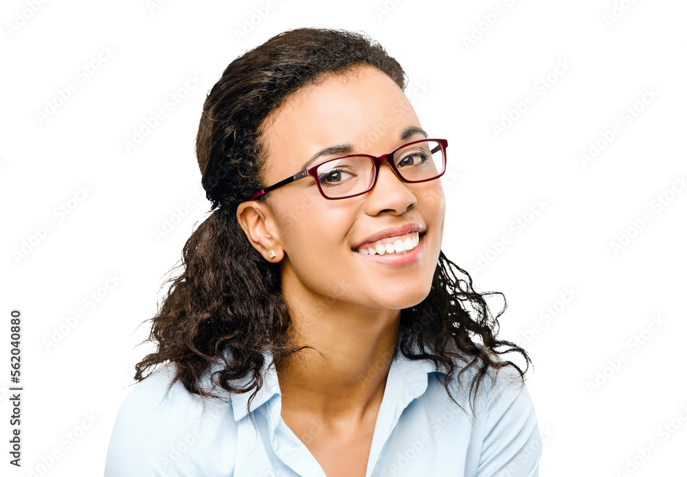 PNG of a young african businesswoman isolated on a PNG background.