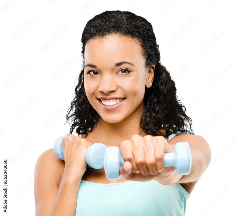 PNG of a beautiful young woman working out isolated on a PNG background.