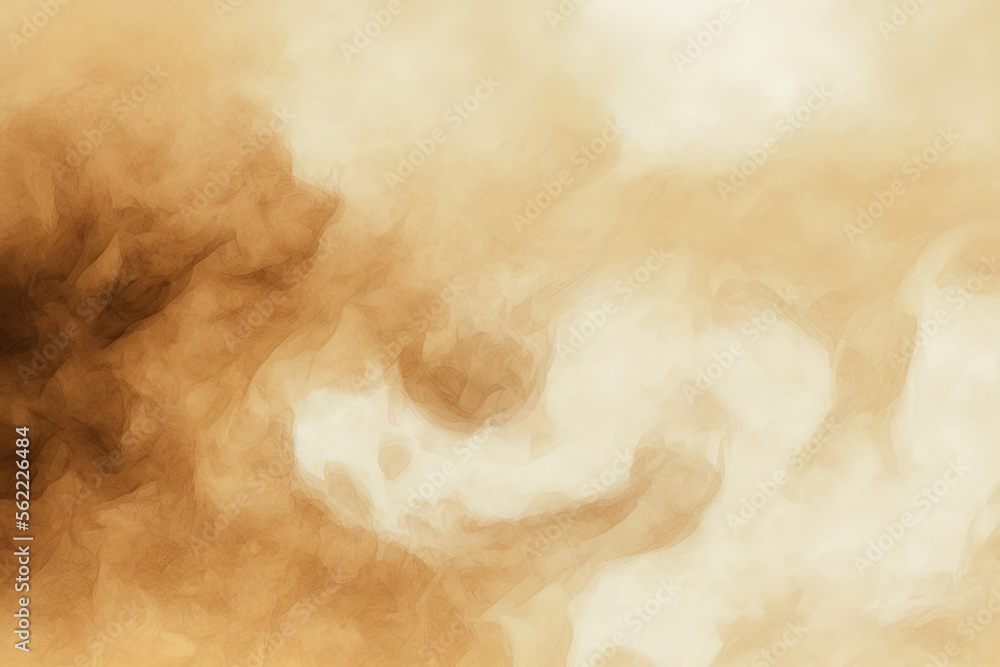 Background of abstract art in beige and light brown tones. painting in watercolors on canvas with a 