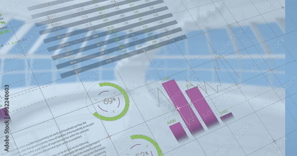 Composition of statistics over financial data processing