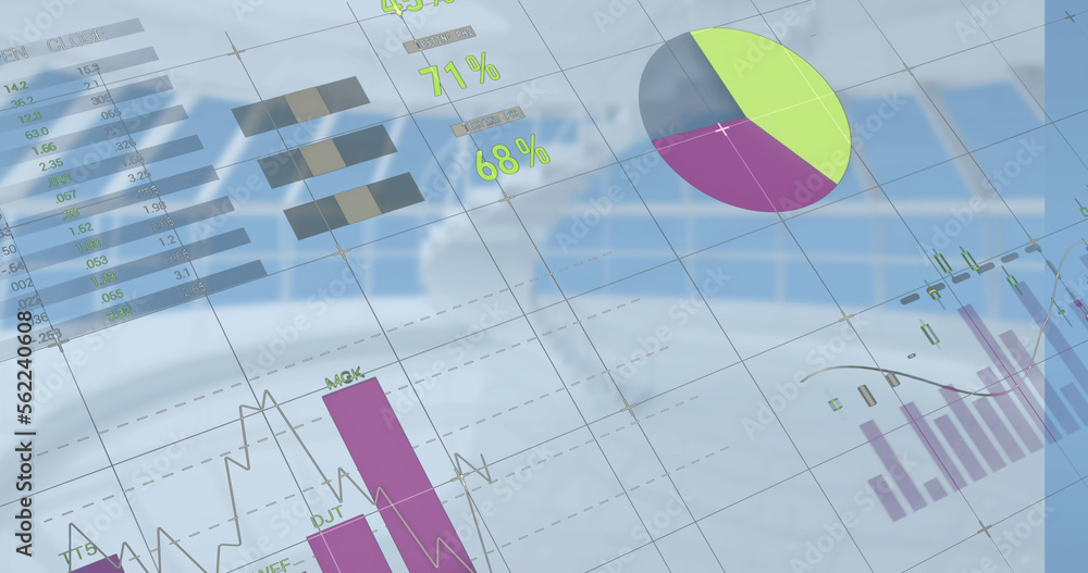 Composition of statistics over financial data processing