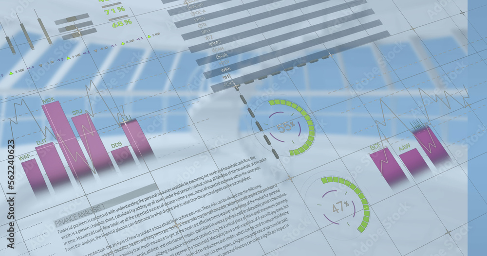 Composition of statistics over financial data processing