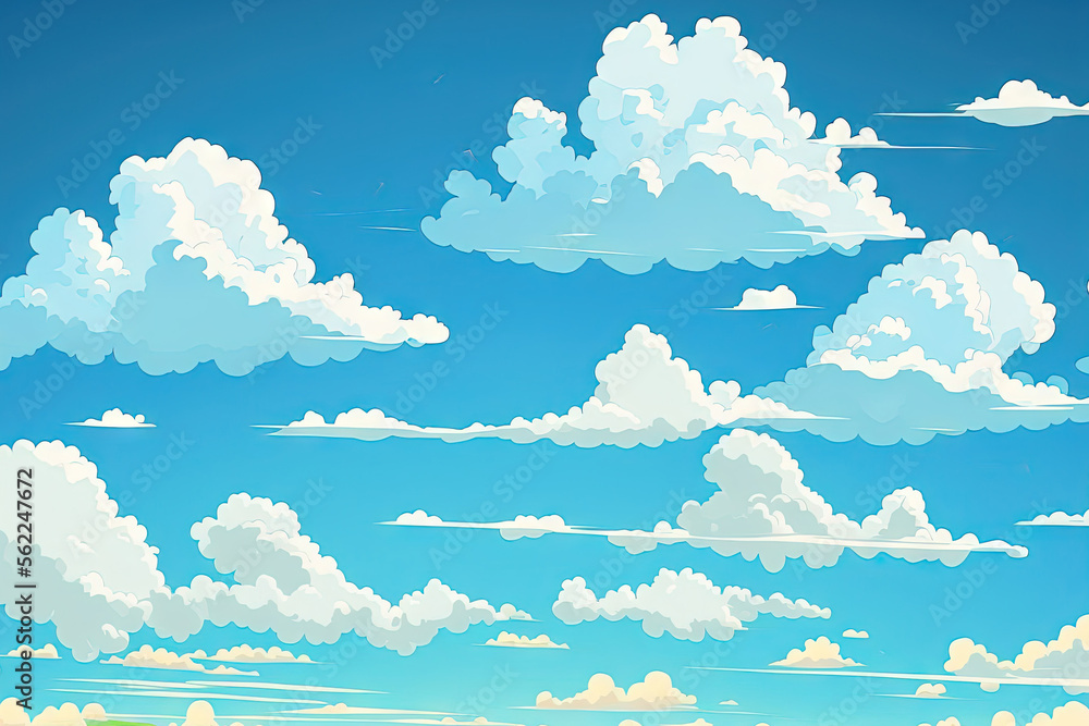 clear blue sky background,clouds with background. Generative AI