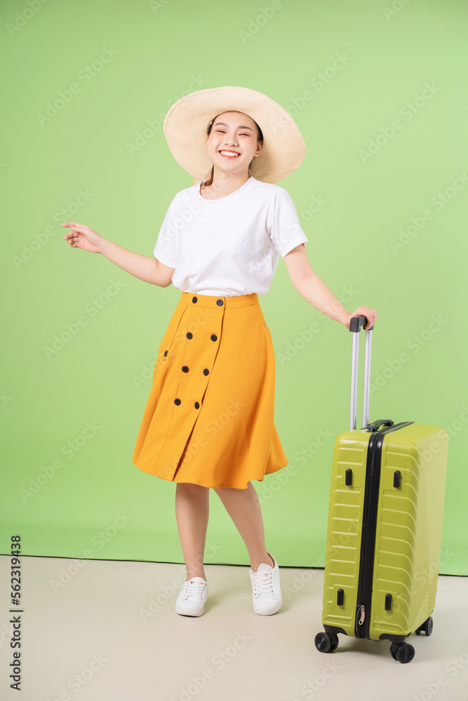 Image of young Asian woman travel, summer concept