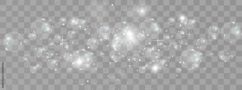 	 Bubble vector. soap bubble on a transparent background. Vector design.	 