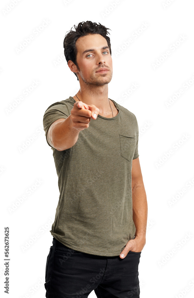 Studio shot of a handsome young man Isolated on a PNG background.